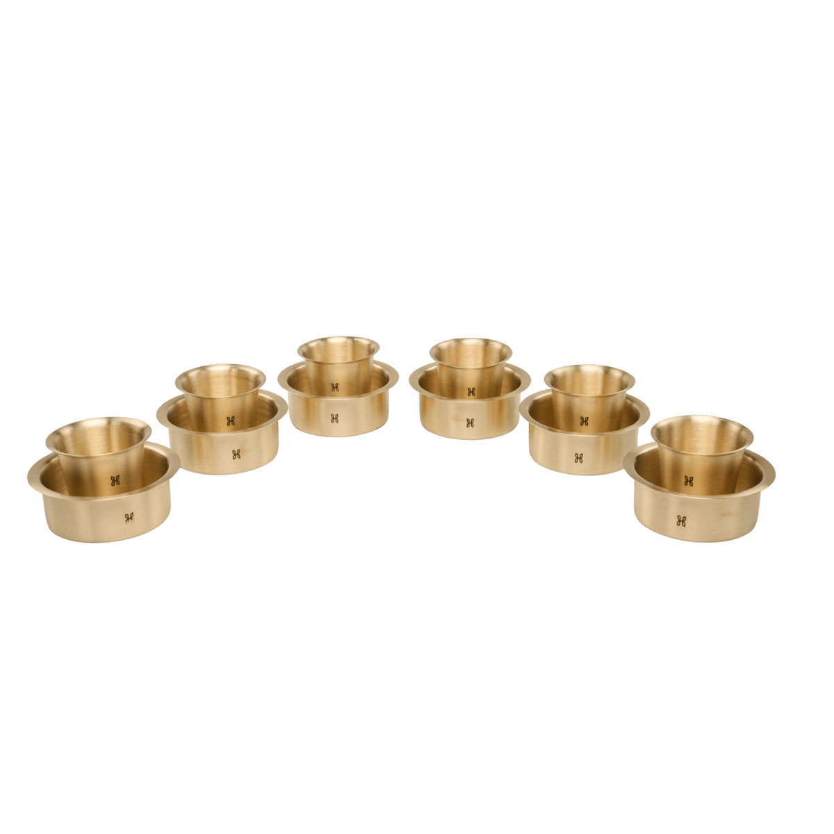 BRASS DABARA TUMBLER -Small Dabara - 130 ml Tumbler -SET OF 6