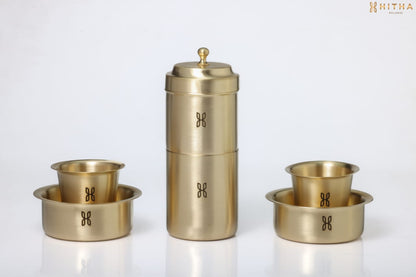 BRASS 5 PIECE COFFEE SET