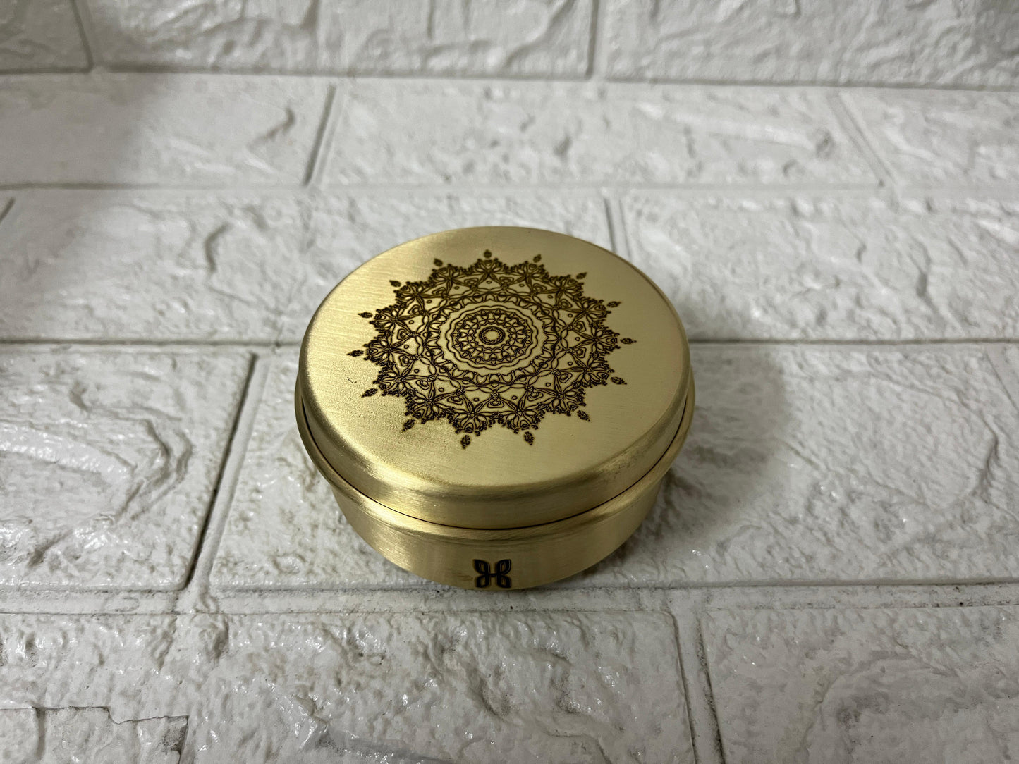 KAYRA BRASS SMALL ROUND STORAGE BOXES