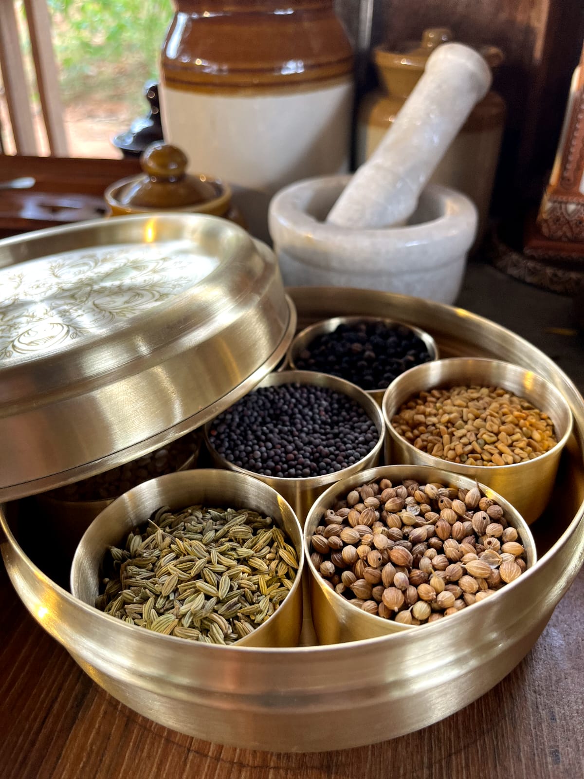 Brass Masala Dabba