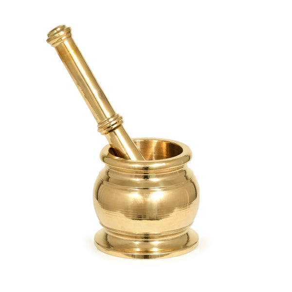 BRASS MORTAR AND PESTLE