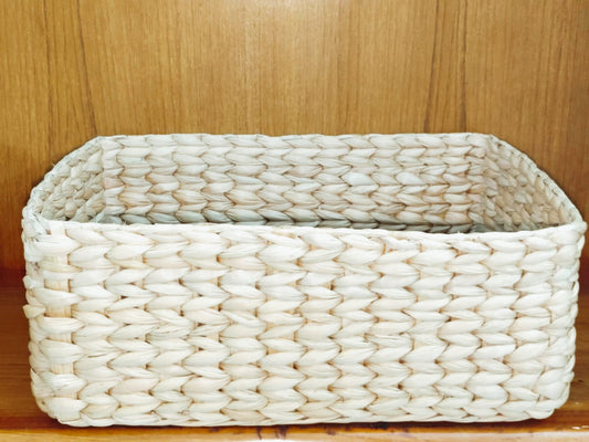 HITHA SEAGRASS HANDWOVEN -RECTANGULAR STORAGE BASKET