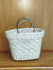 HITHA SEAGRASS HANDWOVEN -OVAL BAG WITH WOODEN HANDLES