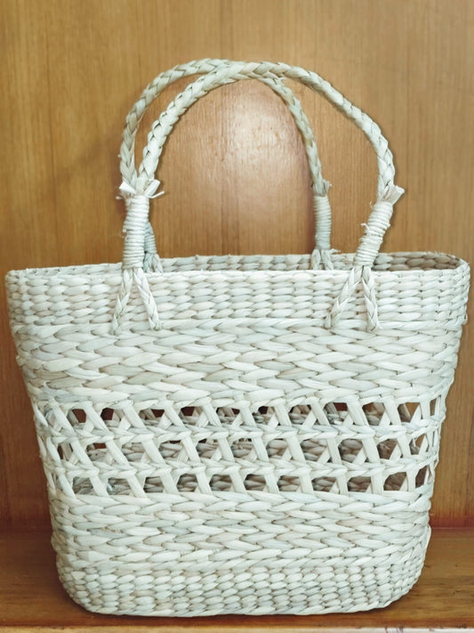 HITHA SEAGRASS HANDWOVEN-OPEN WEAVE BAG