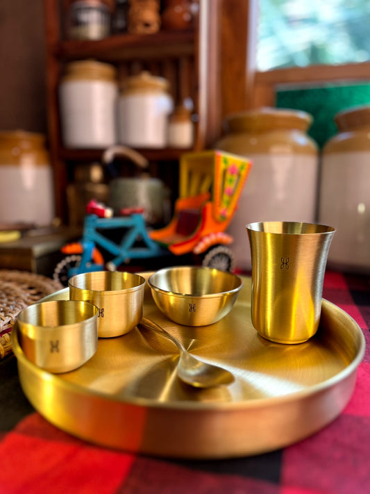 Brass Dinner Set 1 - 6 Piece Set