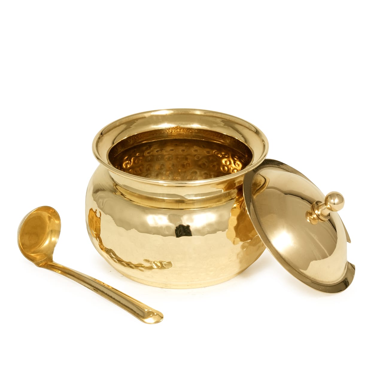 HAMMERED BRASS GHEE POT