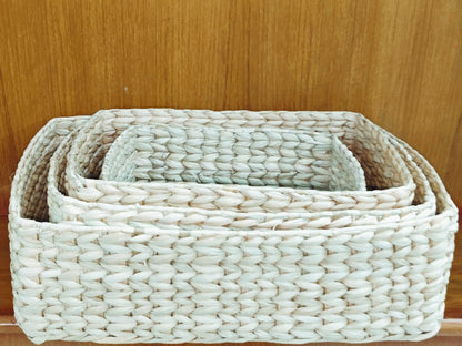 HITHA SEAGRASS HANDWOVEN -RECTANGULAR STORAGE BASKET