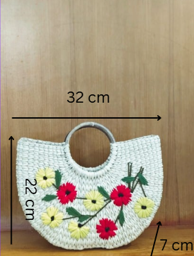 HITHA SEAGRASS HANDWOVEN -HALF MOON BAG