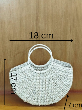 HITHA SEAGRASS HANDWOVEN -HALF MOON BAG