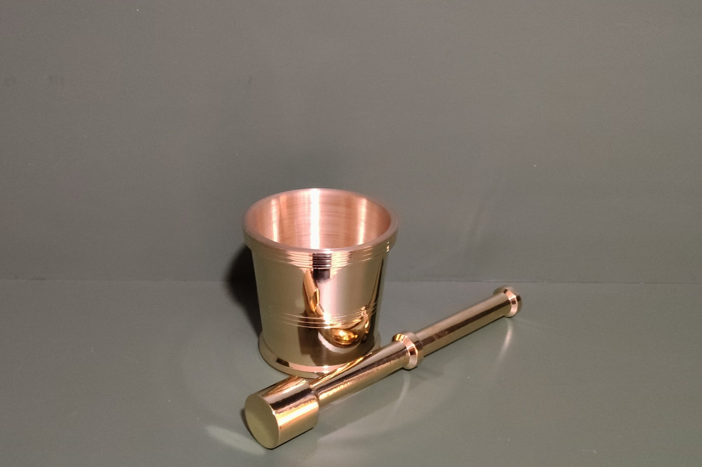 BRASS MORTAR AND PESTLE