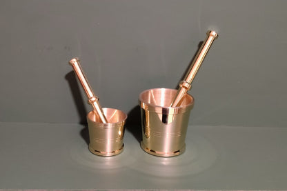 BRASS MORTAR AND PESTLE