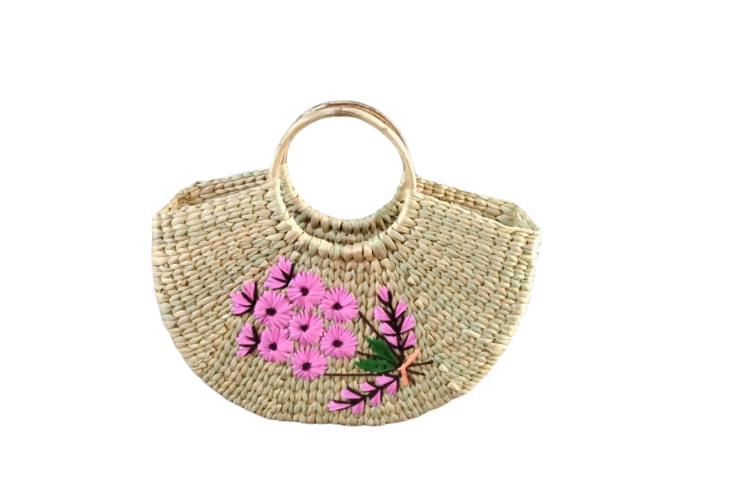 HITHA SEAGRASS HANDWOVEN -HALF MOON BAG