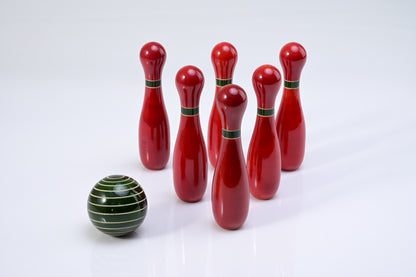 HITHA WOODEN HANDCRAFTED 6-PIN BOWLING SET FOR KIDS -STRIKE THE PERFECT BALANCE OF FUN & LEARNING