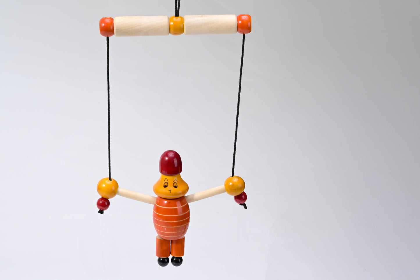 HITHA HANDCRAFTED WOODEN HANGING MONKEY PUPPET-HANG,PLAY,LAUGH